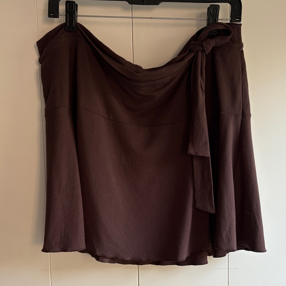 NWT Brown Knit Women's Swim Cover Up Skirt Size XL